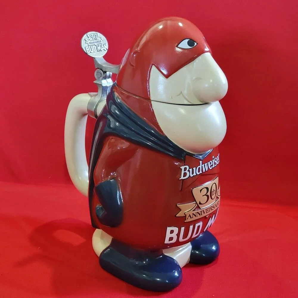 Budweiser Bud Man 30th Anniversary Beer Stein 1999